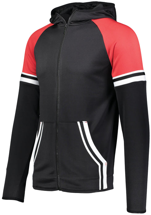 Holloway Youth Retro Grade Jacket (229661), Color 'Black/Scarlet'